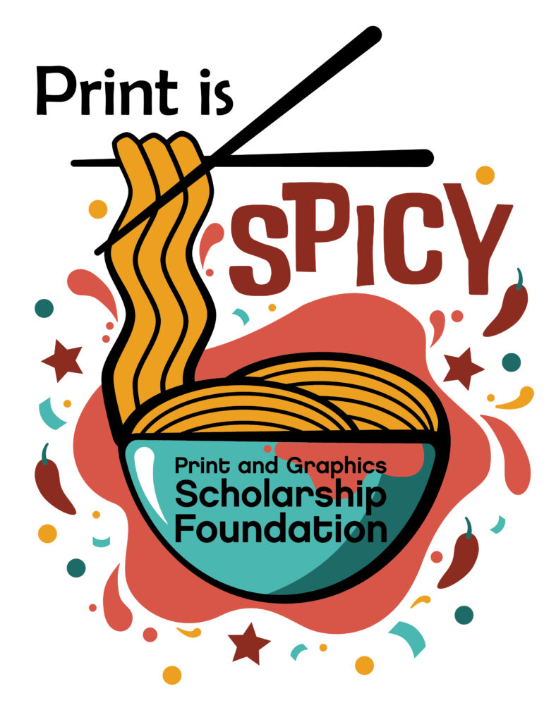 Past Contest Winners design. is a ramen bowl that has print is spicy on it