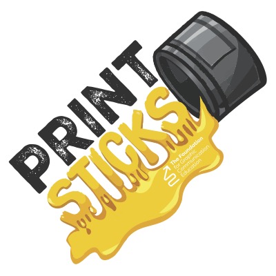 Contest Winners sticker that says print sticks